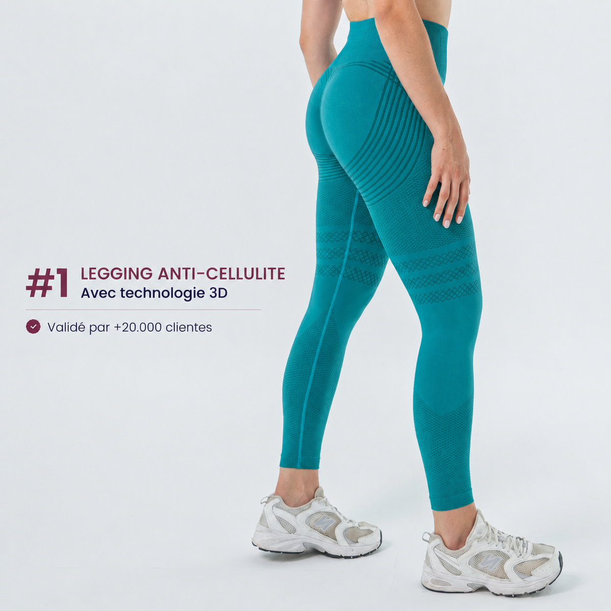 Legging Modelant 3D – Effet Push‑Up & Anticellulite