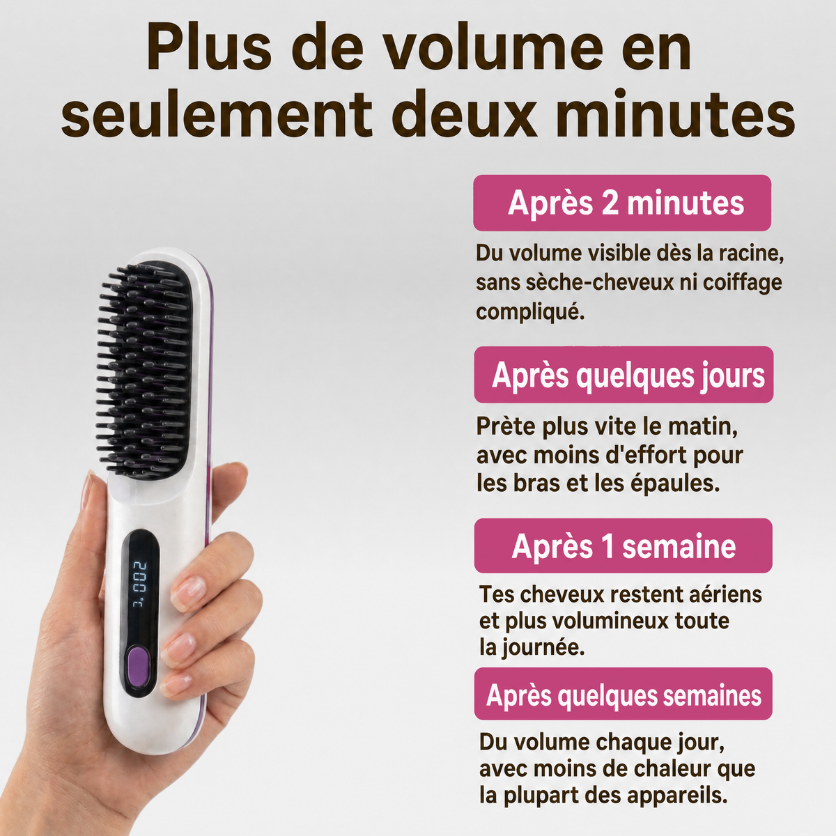 Volumizer Guméa - brosse chauffante volumisante