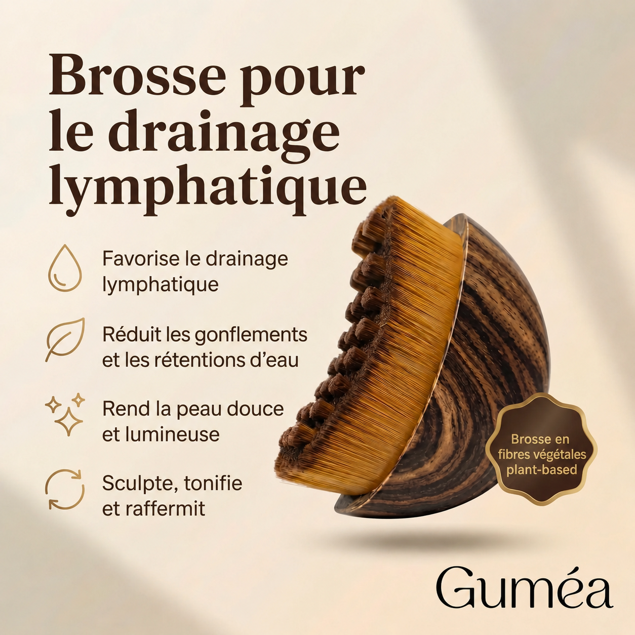Brosse lymphatique faciale Guméa™