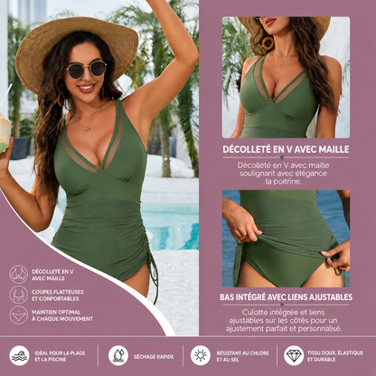 Maillot de bain gainant à effet filet