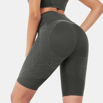 Short gainant 3D taille haute au-dessus du genou