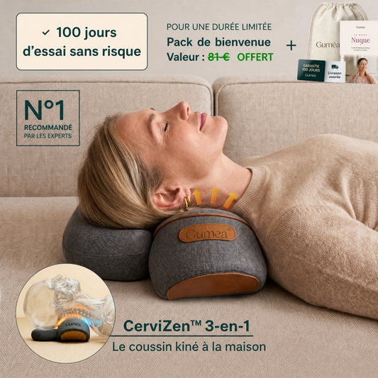 CerviZen™ Guméa — coussin cervical 3-en-1