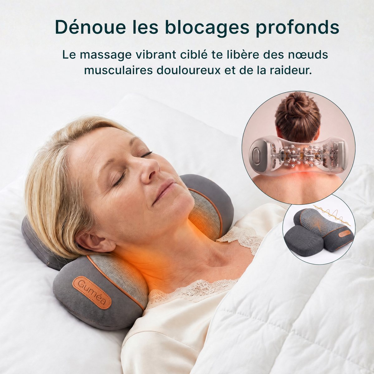 CerviZen™ Guméa — coussin cervical 3-en-1