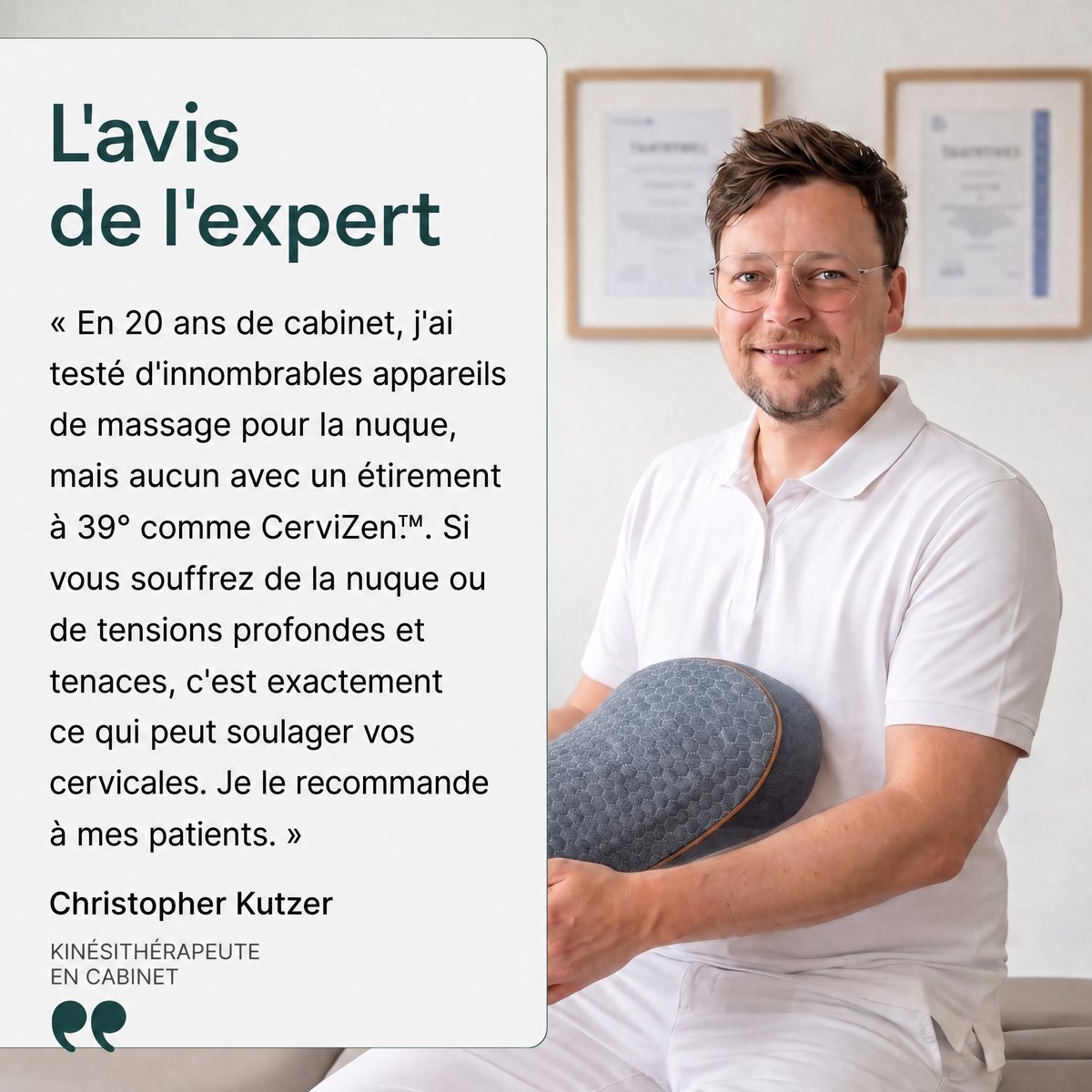 CerviZen™ Guméa — coussin cervical 3-en-1