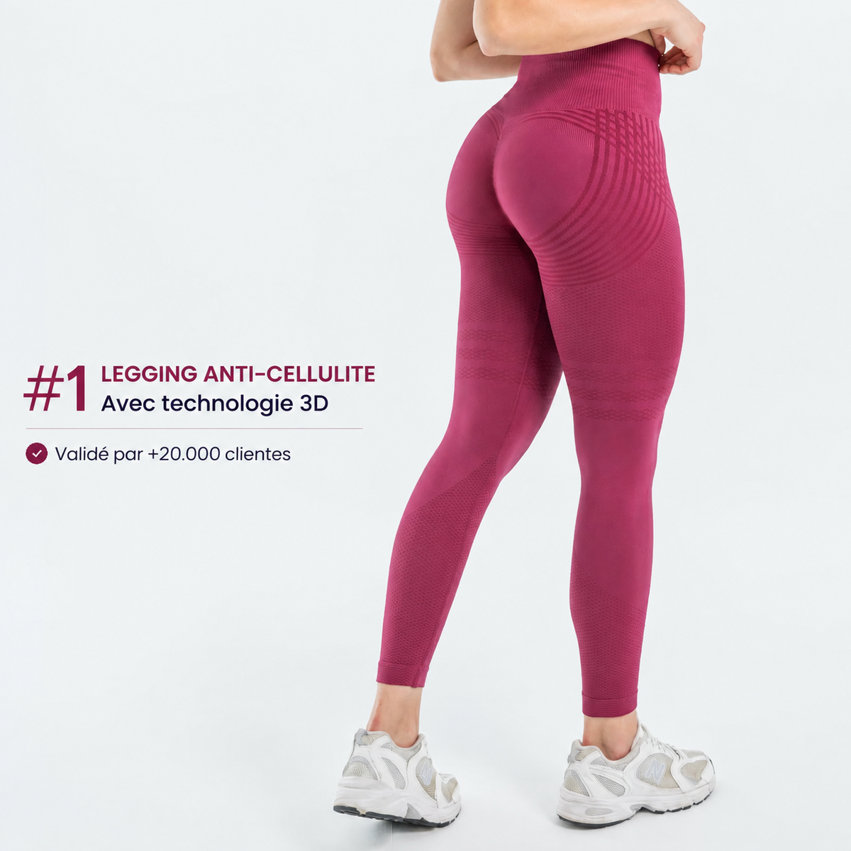 Legging Modelant 3D – Effet Push‑Up & Anticellulite