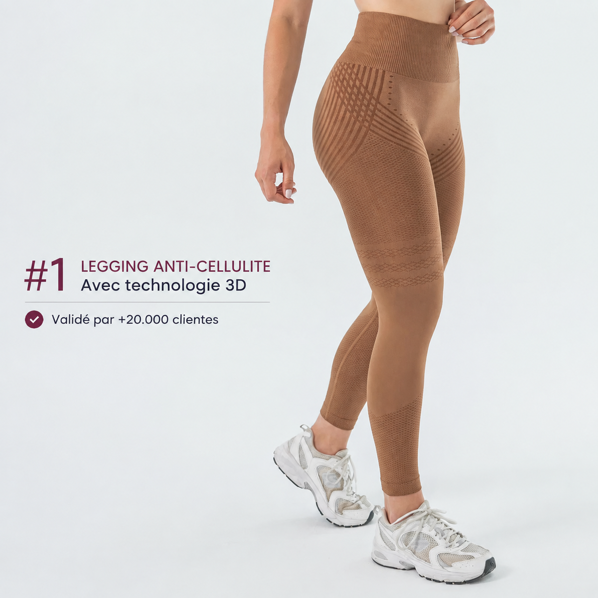 Legging Modelant 3D – Effet Push‑Up & Anticellulite