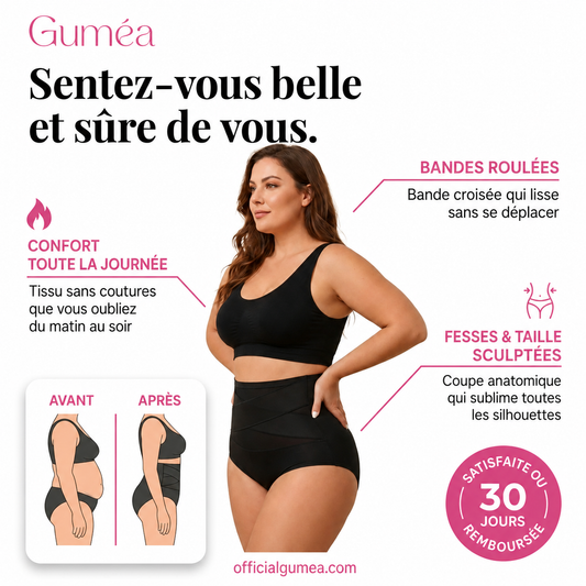 CrossBand™ Culotte Gainante — Taille Haute Sans Coutures, Effet Ventre Plat
