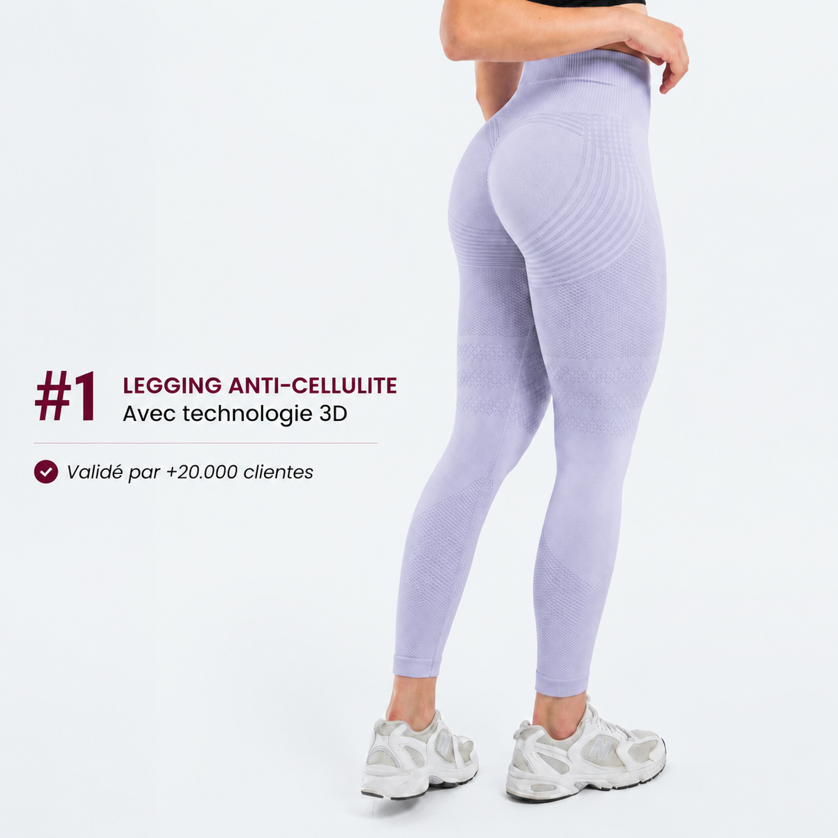 Legging Modelant 3D – Effet Push‑Up & Anticellulite
