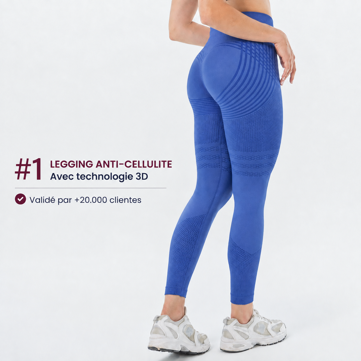 Legging Modelant 3D – Effet Push‑Up & Anticellulite