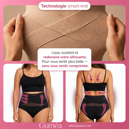 CrossBand™ Slip Gainant — Taille Haute Sans Coutures, Effet Ventre Plat